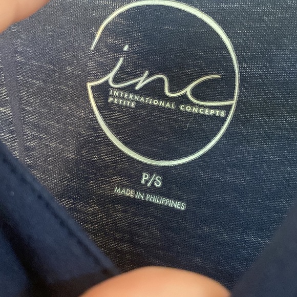 INC International Concepts Sleeveless Navy Top | PS - Picture 5 of 6